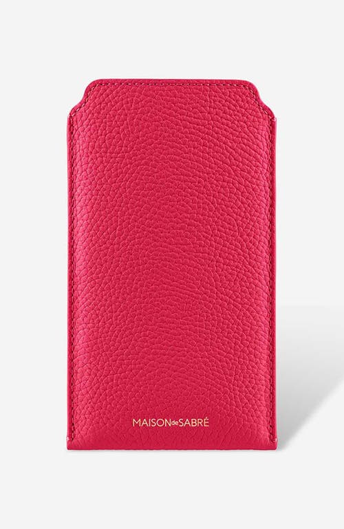 MAISON de SABRÉ Leather Sunglasses Sleeve in Shibuya Fuschia at Nordstrom