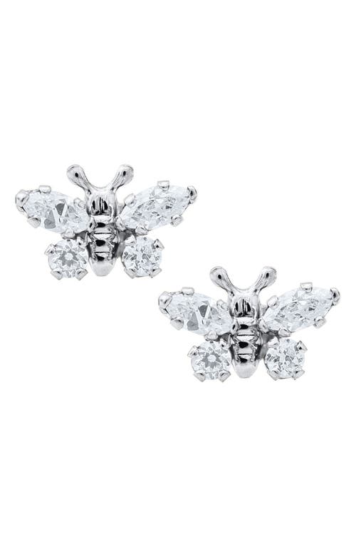 Mignonette Butterfly Birthstone Sterling Silver Earrings in April at Nordstrom