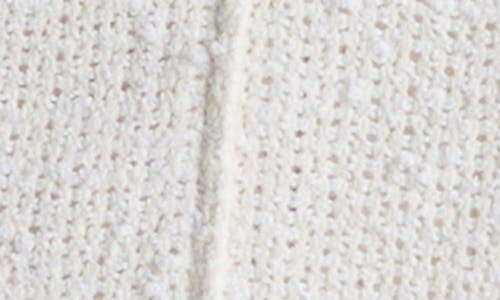 St John St. John Collection Lightweight Open Stitch Cotton Blend Blazer In Ivory