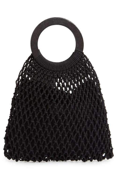 Nordstrom Macramé Market Bag In Black