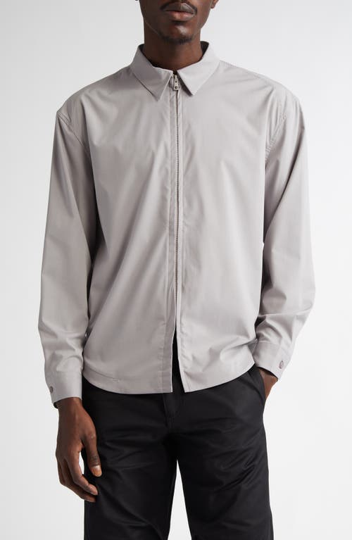 POST ARCHIVE FACTION 7.0 Zip Front Shirt Right in Grey 