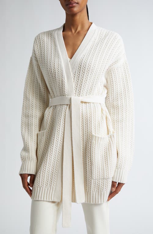 Shop Max Mara Balzac Open Front Wool & Cashmere Cardigan In Vanilla