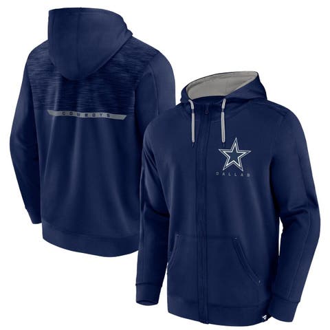 Men's Fanatics Branded Navy Dallas Cowboys Ball Carrier Full-Zip Hoodie