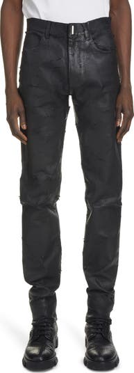 Crackle Slim Stretch Denim Pants