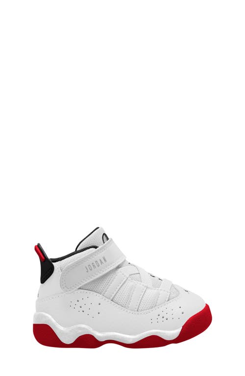 Jordan Kids'  6 Rings High Top Sneaker In White/university Red/black