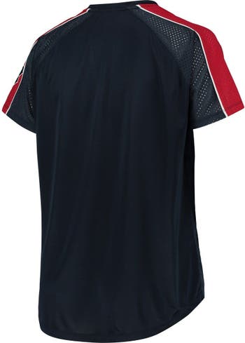 Women's Navy Boston Red Sox Plus Size Raglan T-Shirt