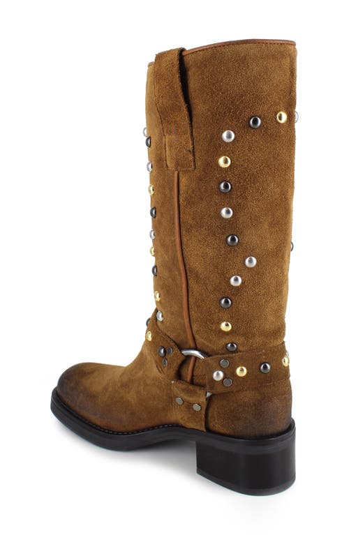 Ziginy Cinnia Studded Water Resistant Boot In Tan