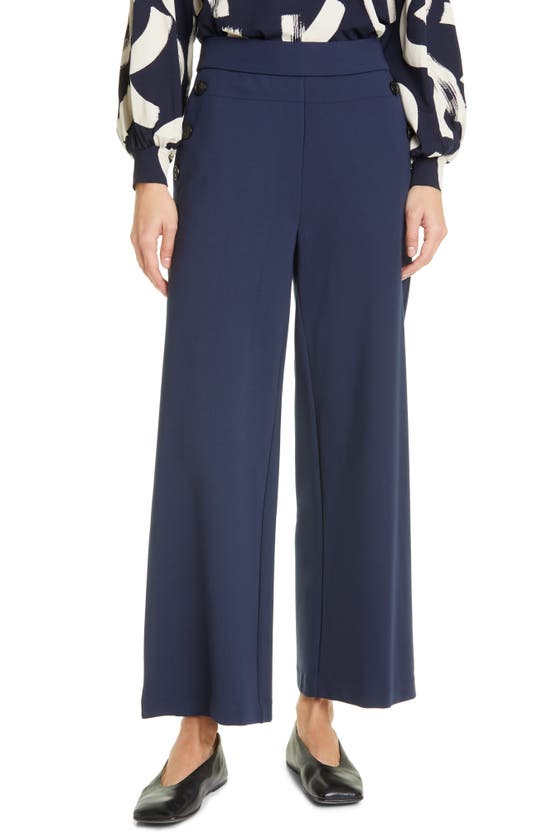 Masai Copenhagen Prisca Wide Leg Pants In Navy Blazer