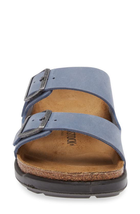 Shop Birkenstock Arizona Slide Sandal In Elemental Blue