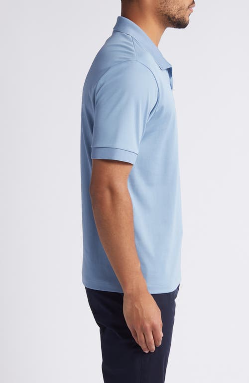 Shop Theory Malden Jc. Atlas Cotton Polo In Mountain Sky