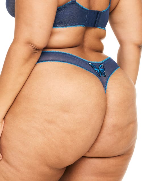 Adore Me Alyshia Thong Panties In Animal Blue