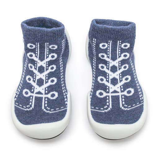 Shop Komuello Toddler Boy Sock Shoes In Denim Blue