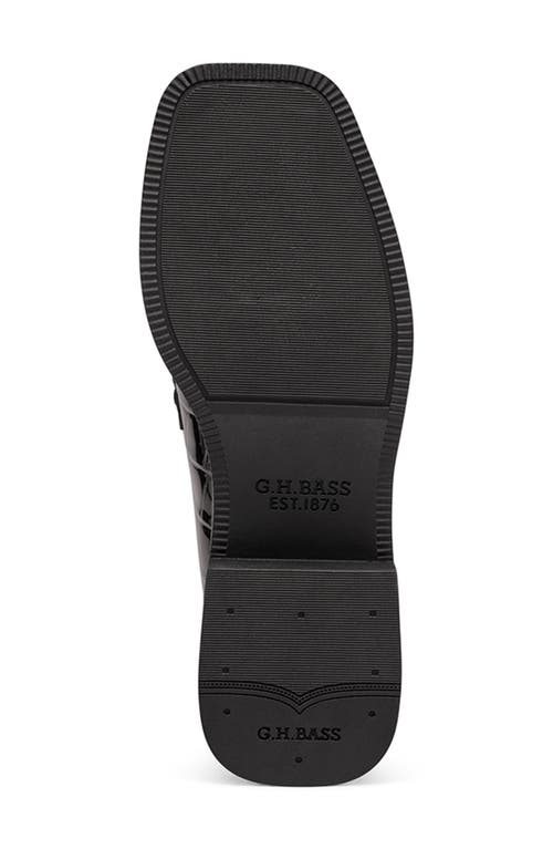 Shop G.h.bass Bowery Croc Embossed Loafer In Black