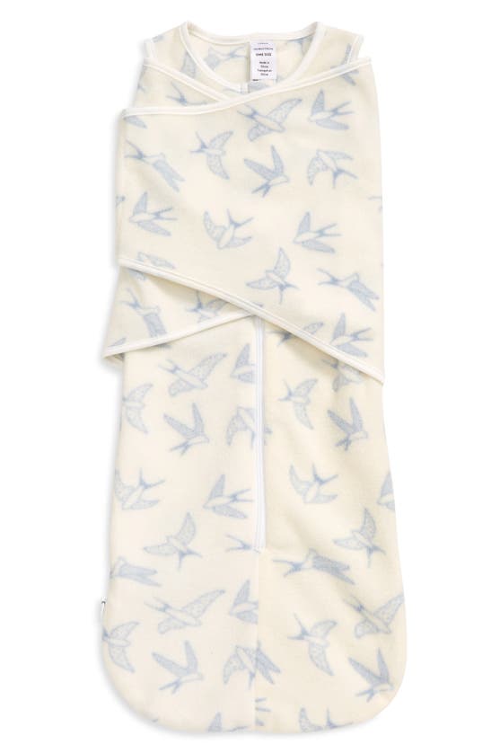 Nordstrom Babies' Print Wearable Wrap Blanket In Ivory Pristine Swallows
