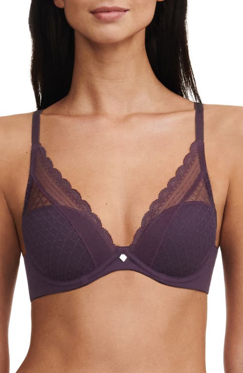 Shop Chantelle Lingerie Norah Chic Underwire Plunge Bra In Aubergine-ua