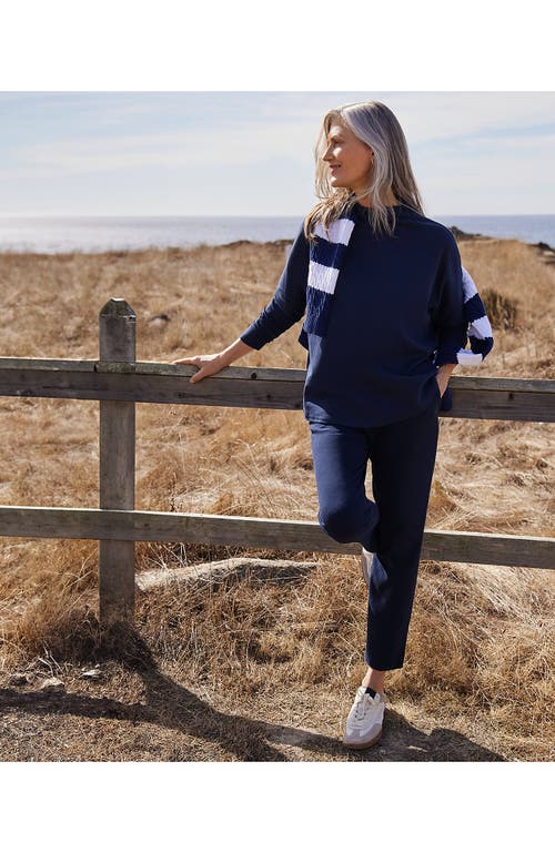 Lands' End Sport Knit High Rise Pants In Radiant Navy