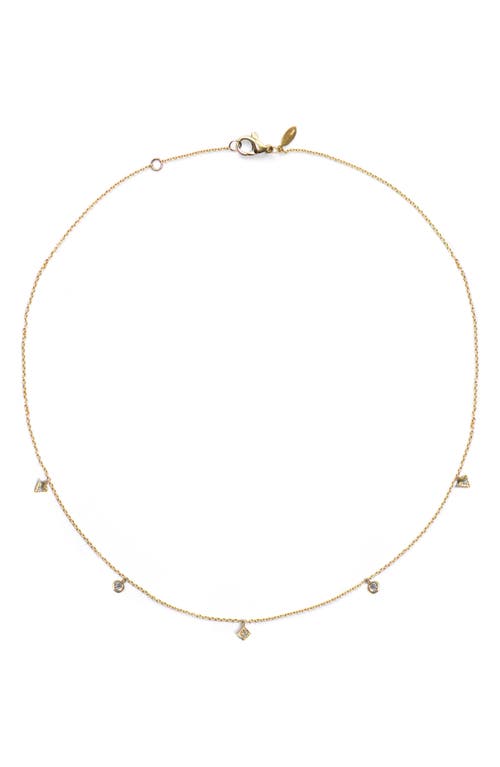Anzie Cleo Diamond Dangling Shapes Necklace In Gold