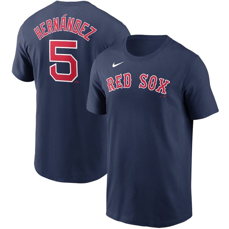 Nike Boston Red Sox Hernandez 5 T Shirt MLB Baseball Yellow Size M