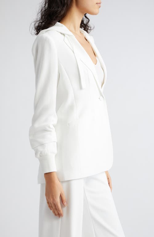 Cinq À Sept Hooded Khloe Jacket In Ivory/ivory