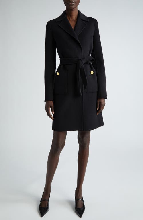 St John St. John Collection Belted Wool & Cashmere Coat In Black