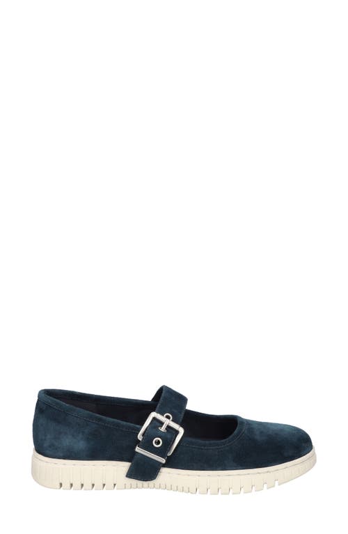 Shop Bella Vita Astro Mary Jane Flat In Navy Kidsuede Leather