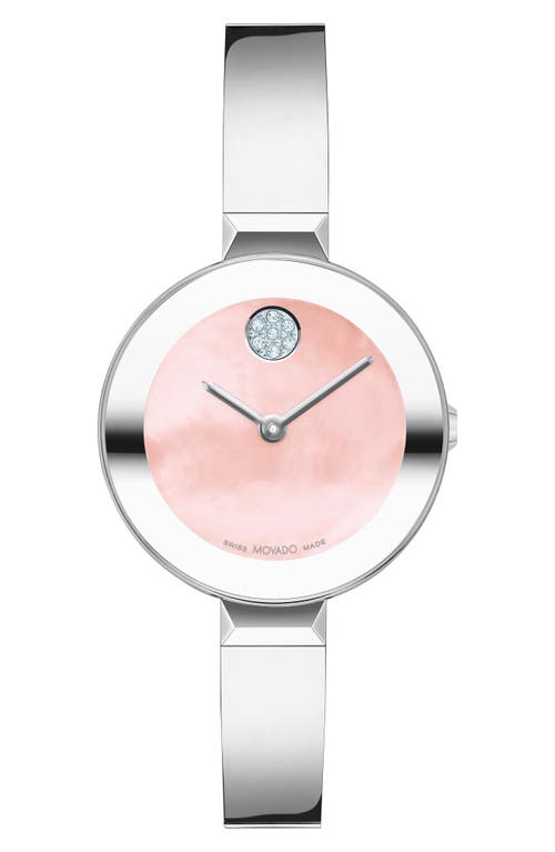 Movado BOLD Bangle Watch, 28mm in Pink Mother Of Pearl at Nordstrom