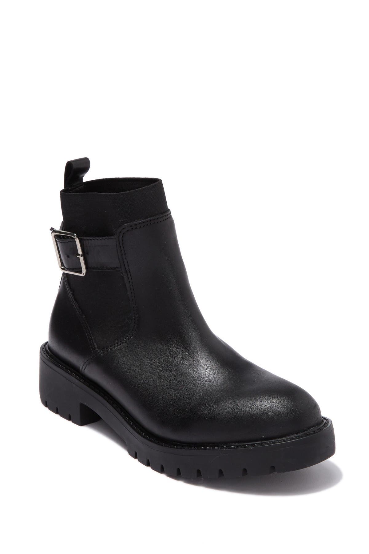 black buckle chelsea boots