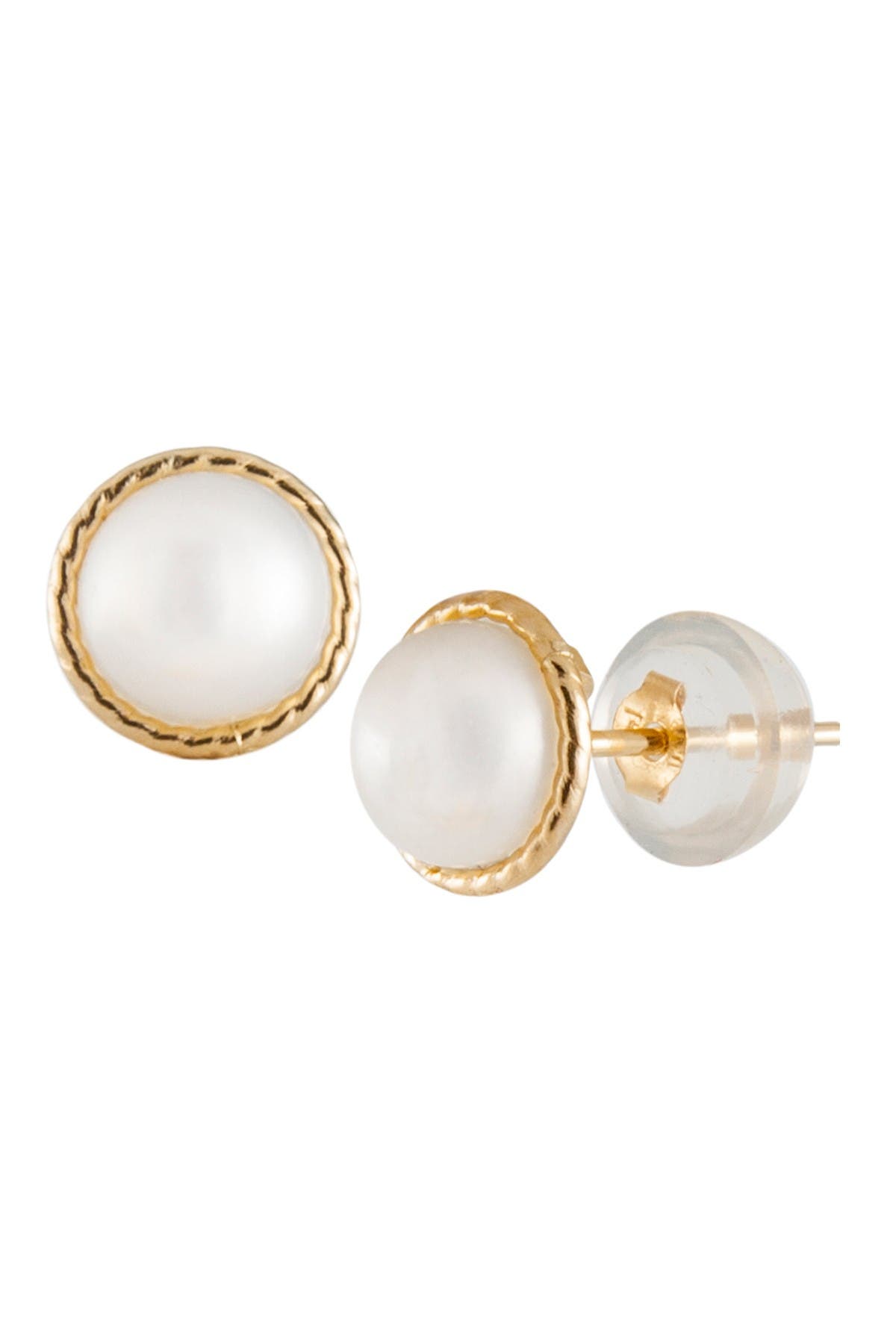 Splendid Pearls 14k Gold Freshwater Pearl Earrings In Natural White