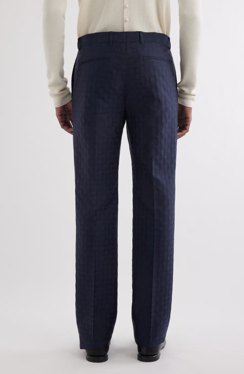 Shop Givenchy '90s Fit Wool & Silk Evening Dress Pants In Night Blue