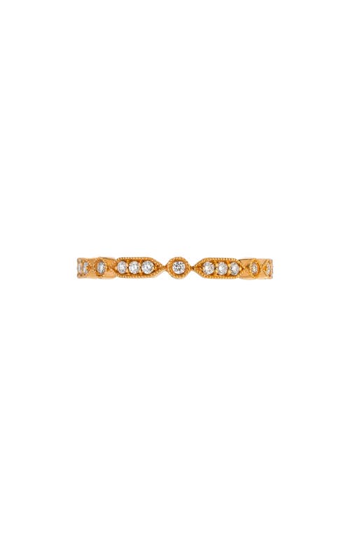 Sethi Couture Deco Mini Diamond Band Ring in Rose at Nordstrom, Size 6.5