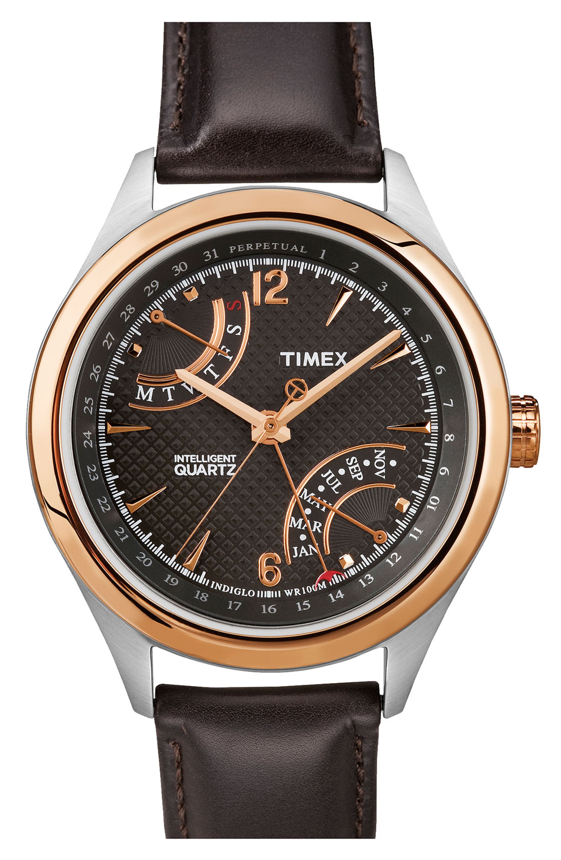 Timex® 'Intelligent Quartz' Perpetual Calendar Watch | Nordstrom