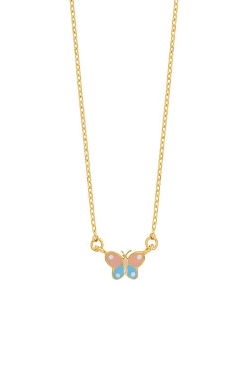 Bony Levy Kids' 14K Gold Butterfly Pendant Necklace in 14K Yellow Gold at Nordstrom, Size 15