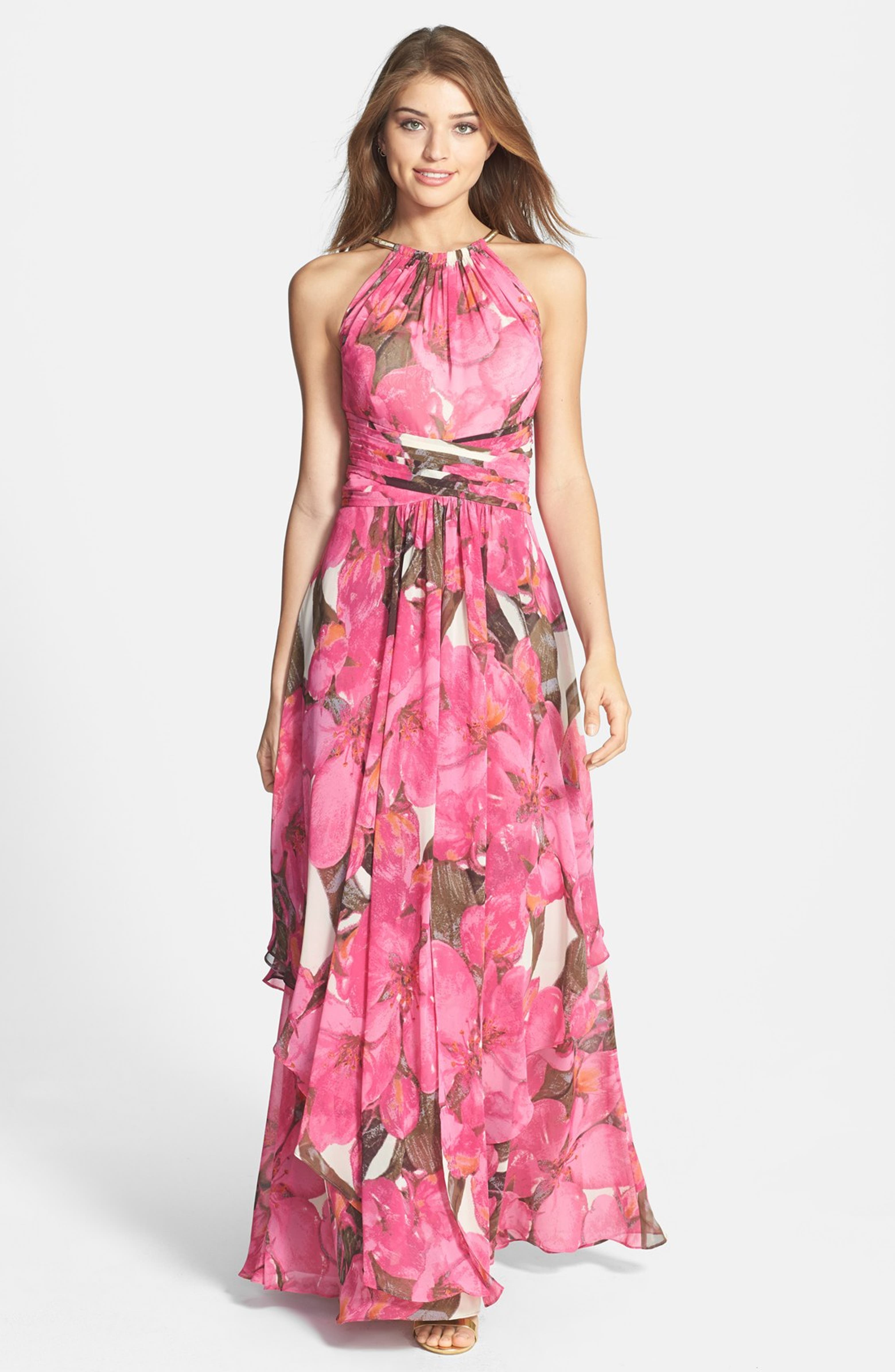Eliza J Print Chiffon Maxi Dress | Nordstrom