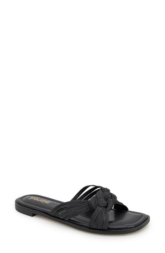 Shop Kensie Raine Knotted Slide Sandal In Black