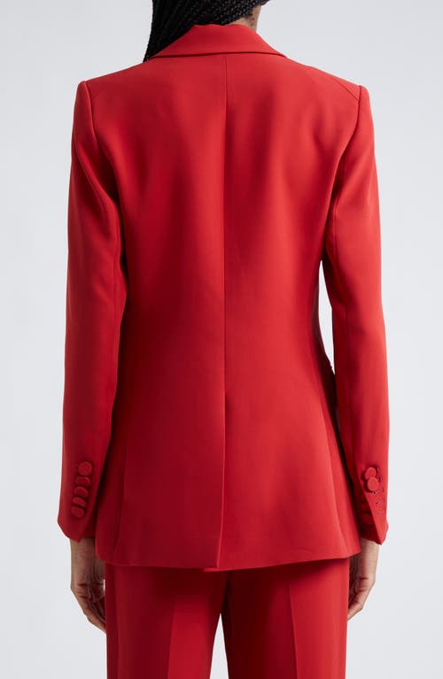 Shop Veronica Beard Long & Lean Dickey Jacket In Crimson