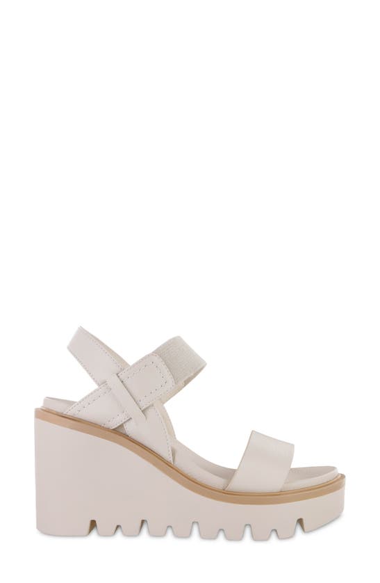 Shop Mia Ciji Wedge Platform Slingback Sandal In Ecru