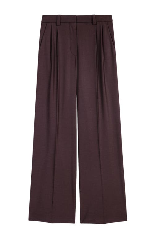 Shop Maje Wide-leg Suit Trousers In Brown