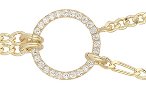 Glaze Jewelry Cz Lariat Chain Necklace In Gold