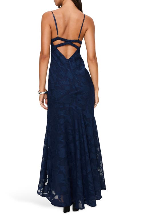 Shop Princess Polly Cyrene Sleeveless Maxi Dress In Navy