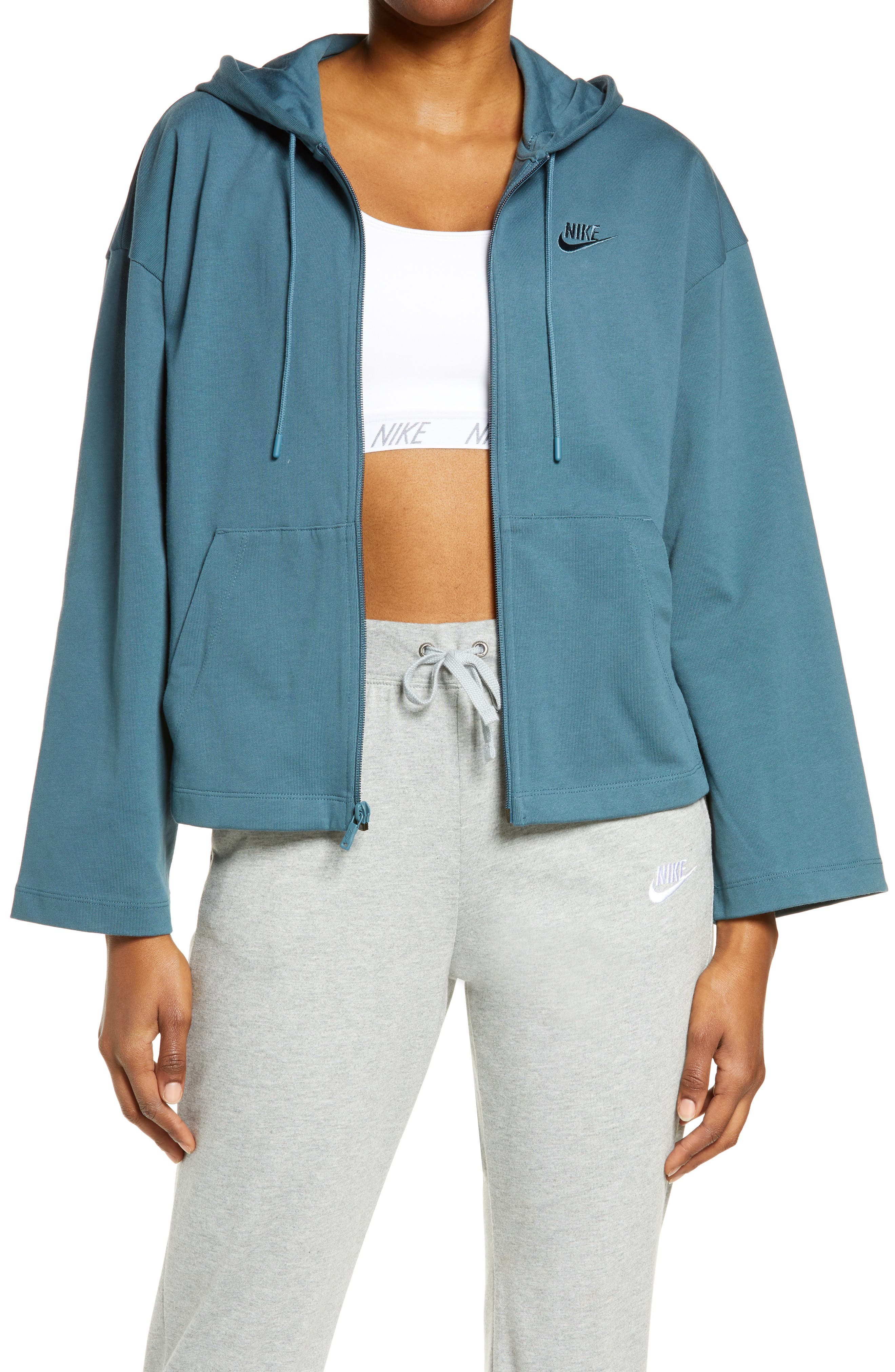 nike women's sportswear jersey hoodie