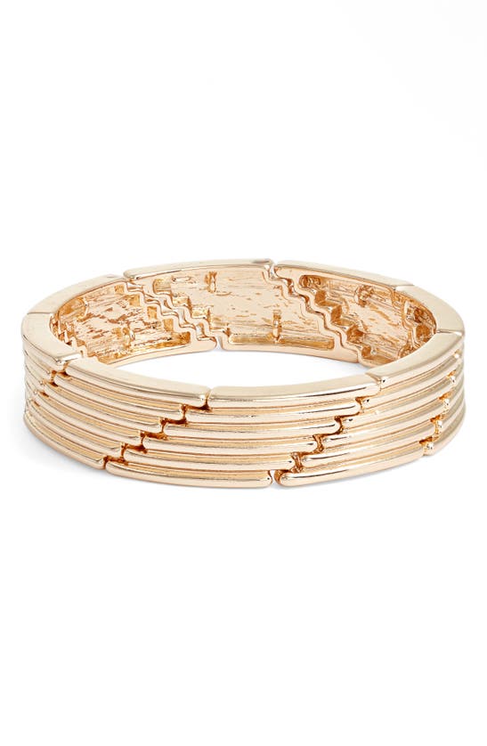 Shop Open Edit Diagonal Link Stretch Bracelet In Gold