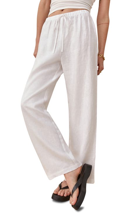Women's Cotton Linen Pants Beach Pant