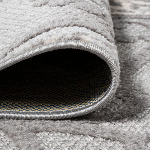Jonathan Y Julien Paisley High-low Light Indoor/outdoor Area Rug In Light Gray/ivory