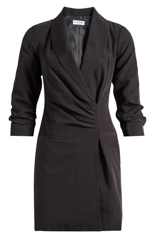 Miss Selfridge Ruched Blazer Dress In Black