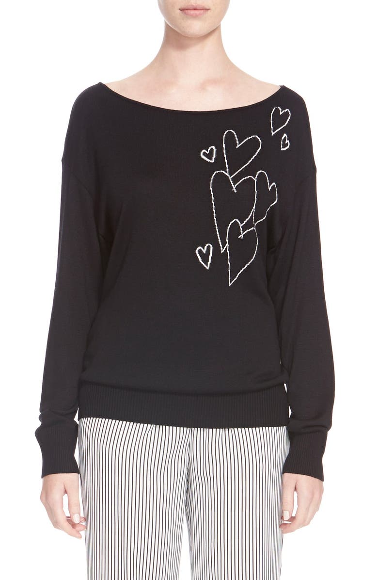 St. John Collection Heart Knit Sweater | Nordstrom