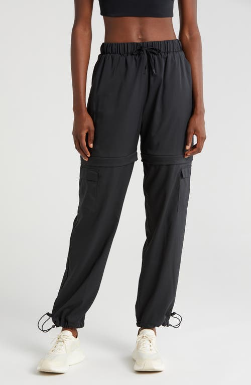 Daughter Lessons Utility High Waist Zip Off Pants Black at Nordstrom,