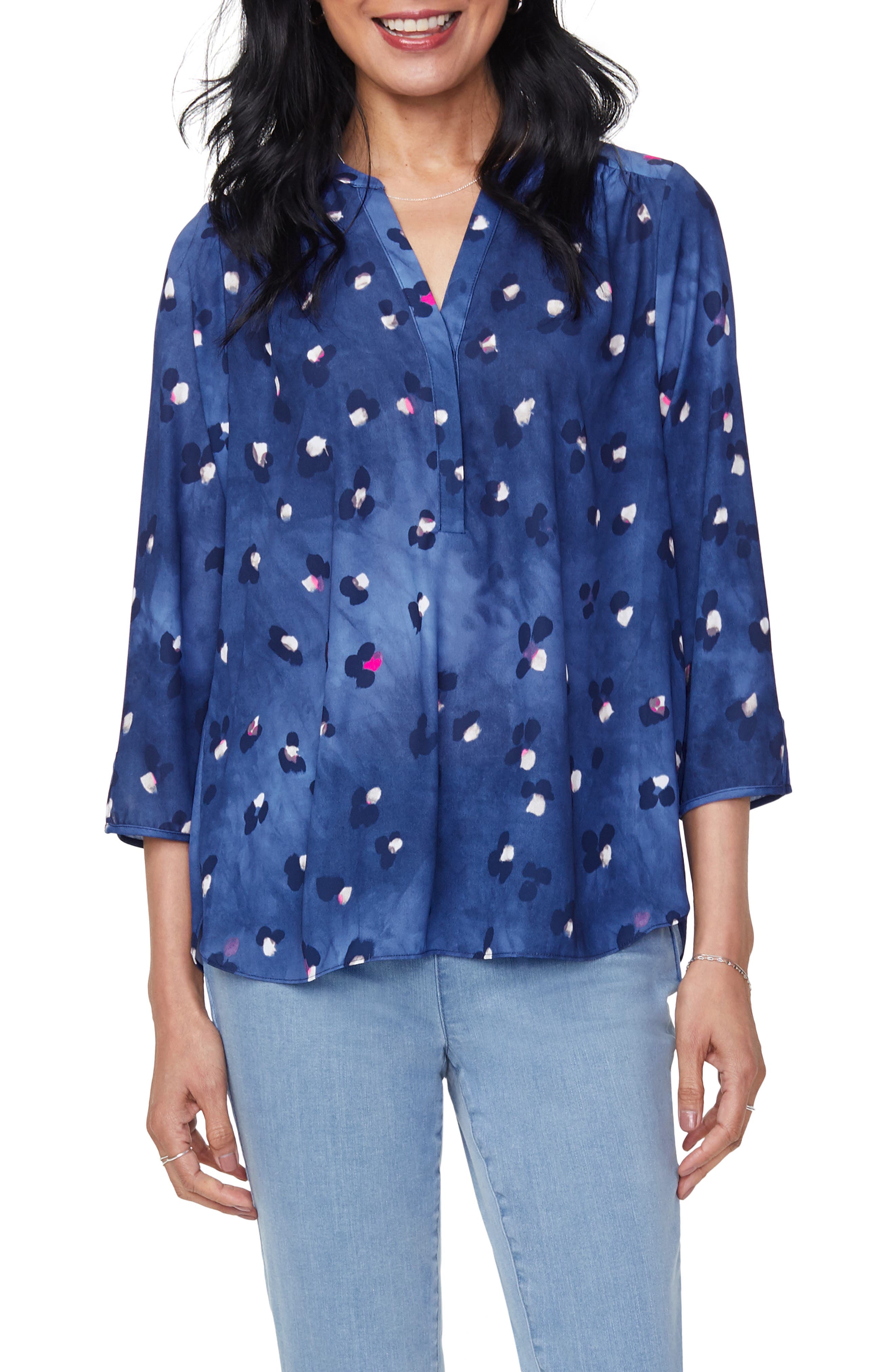 Curves 360 By Nydj Perfect Blouse In Watercolor Buds