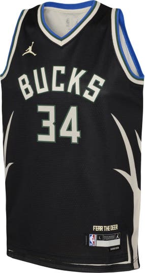 Milwaukee Bucks Jordan Statement Edition Swingman Jersey - Black