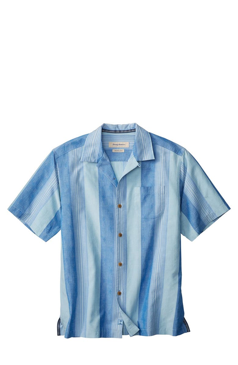 Tommy Bahama 'Hula Beach Stripe' Island Modern Fit Silk Camp Shirt (Big ...