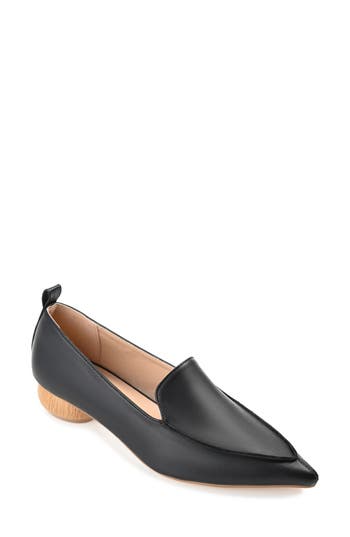 Journee Collection Maggs Womens Pointed Closed Toe Loafers In Black